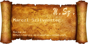 Marczi Szilveszter névjegykártya