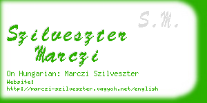 szilveszter marczi business card